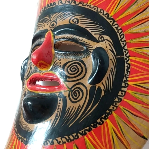 1970s Vintage Clay Folk Art Mask - Picture 4 of 5